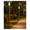 Aethel Round Wood pole ART-1916 in garden pathway