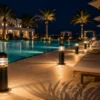 Alabanda bollard light ART-1527 in coastal hotel poolside lighting application