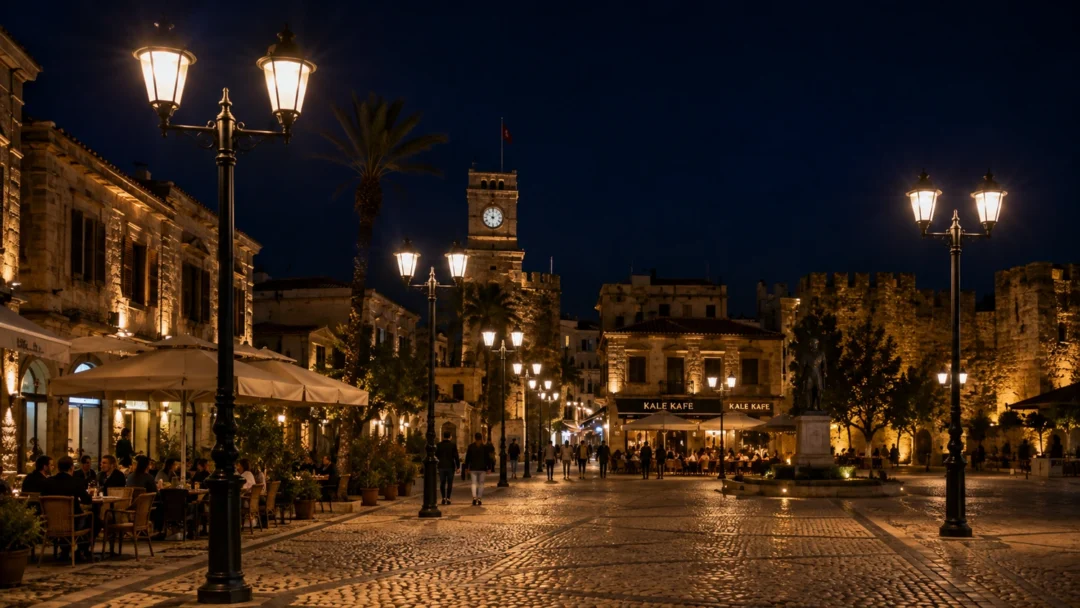 Anazarbos urban lighting pole ART-1332 in historic town square lighting application
