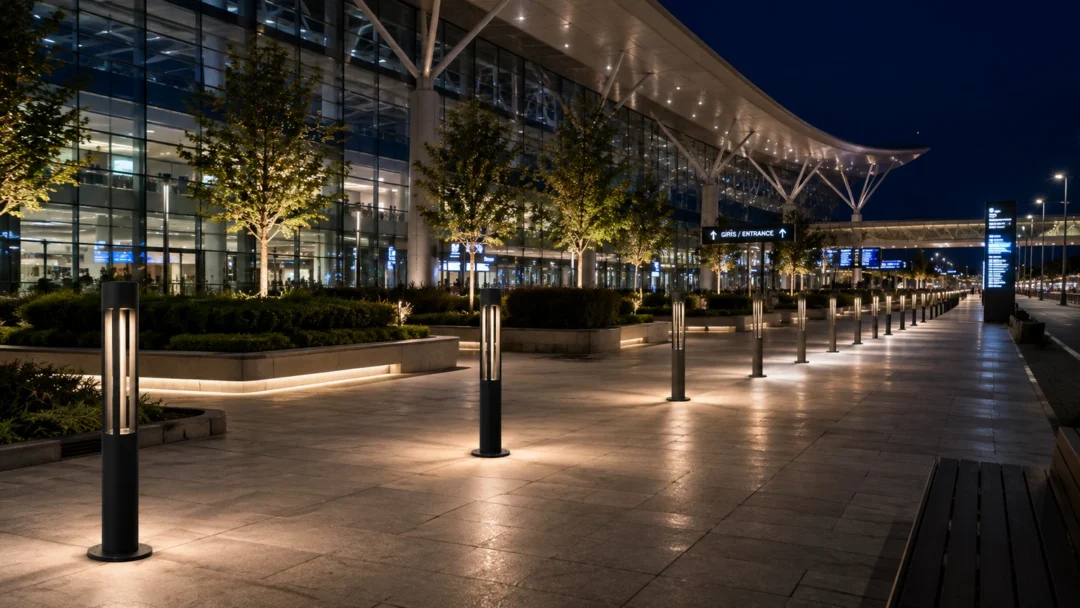 Antioch bollard light ART-1531 at congress centre pedestrian plaza lighting application