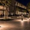 Arykanda bollard light ART-1535 at university library plaza lighting application