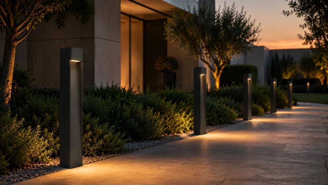 Assos bollard light ART-1501 on seaside promenade cycling path lighting application