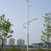 Street lighting pole ART-1126 in urban road lighting application