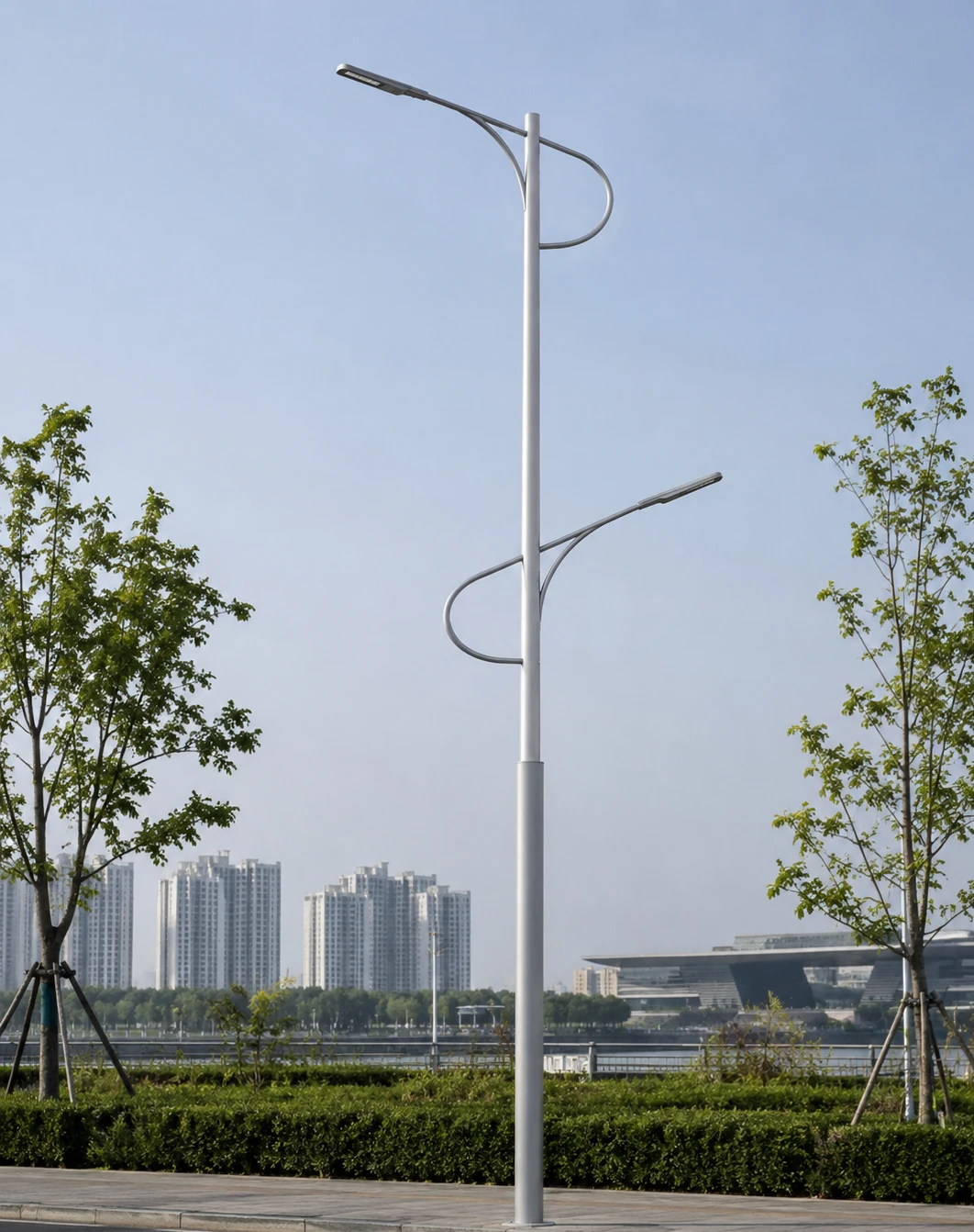 decorative-street-lighting-pole-art-1126-application-area Street lighting pole ART-1126 in urban road lighting application