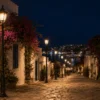 Elaiussa urban lighting pole ART-1337 in coastal town street lighting application