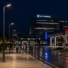 Laodikeia urban lighting pole ART-1323 in hospital campus entrance lighting application