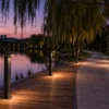 Lykia bollard light ART 1529 — Artay aluminium LED bollard, installed on site