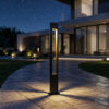 Modern Decorative Urban Bollard Pisa Bollard Lights - ART 1907, architectural square LED pathway light with vertical slit design, made in Turkey