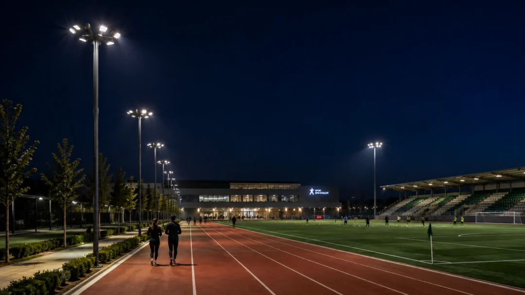 Oinoanda urban lighting pole ART-1330 in outdoor sports facility lighting application