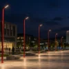 Pinara urban lighting pole ART-1315 in university campus square lighting application