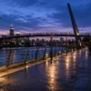 Sagalassos bollard light ART 1537 — Artay aluminium LED bollard, installed on site