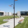 Urban lighting pole ART-1128 in campus walkway lighting application